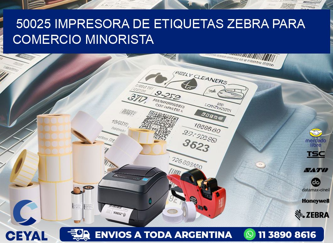 50025 impresora de etiquetas zebra para comercio minorista