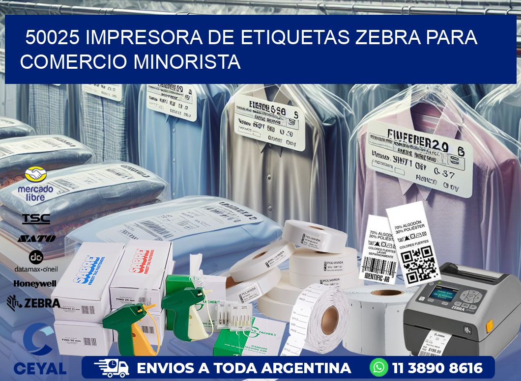 50025 impresora de etiquetas zebra para comercio minorista