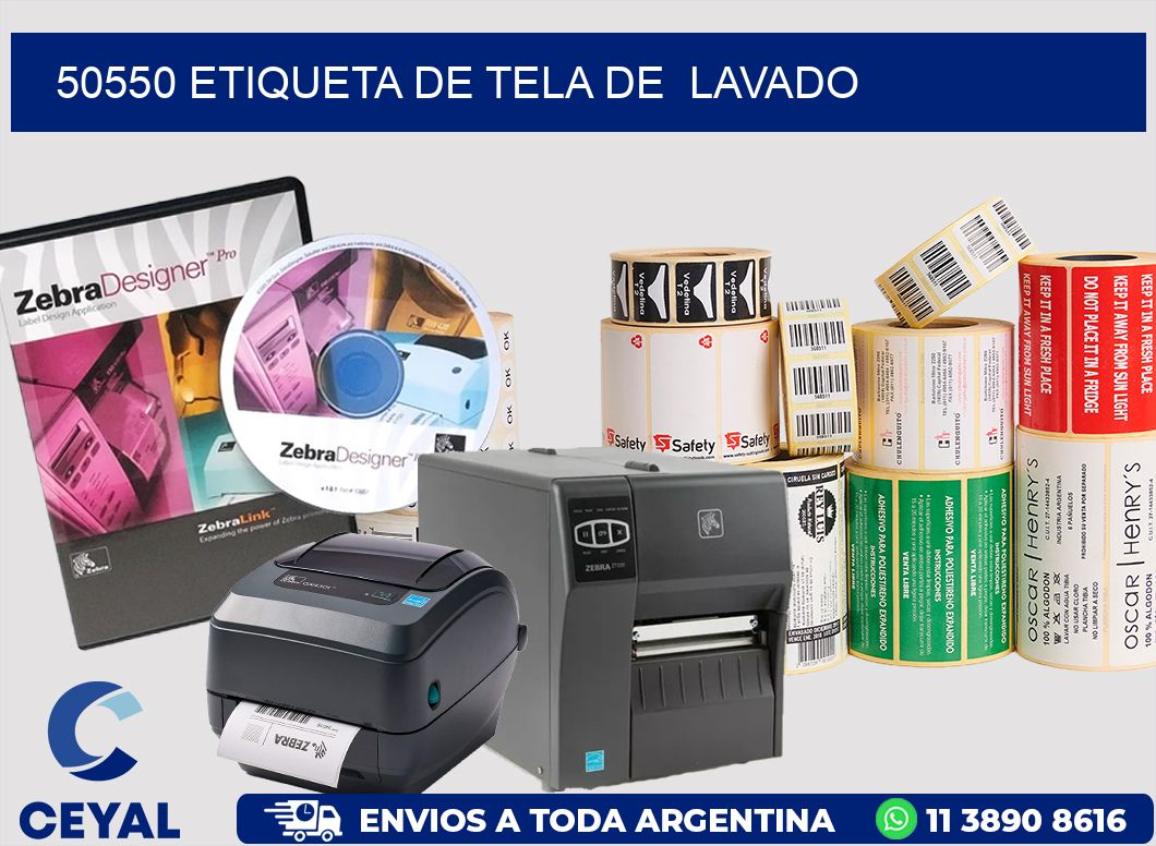 50550 etiqueta de tela de  lavado