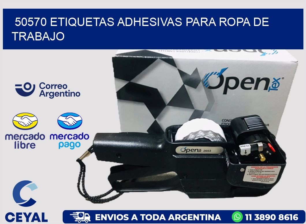 50570 Etiquetas adhesivas para ropa de trabajo