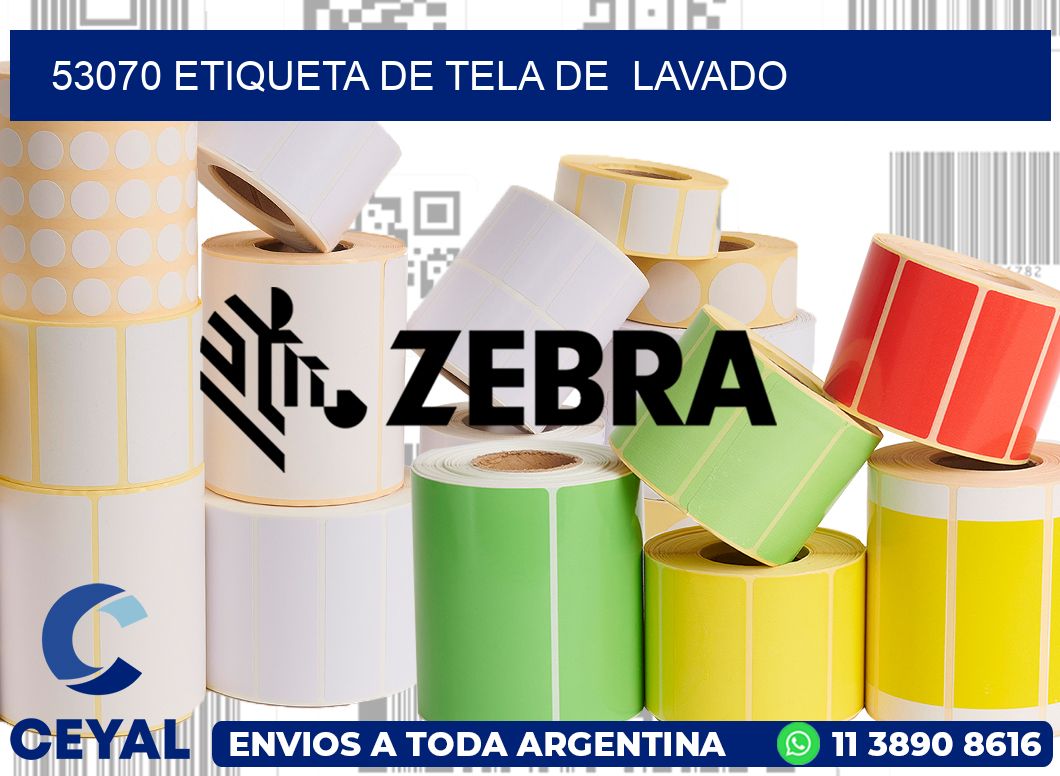 53070 etiqueta de tela de  lavado