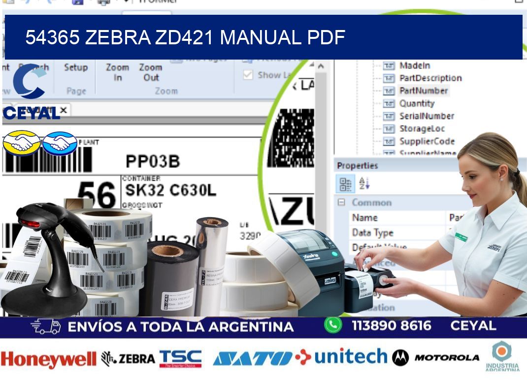 54365 Zebra ZD421 manual PDF