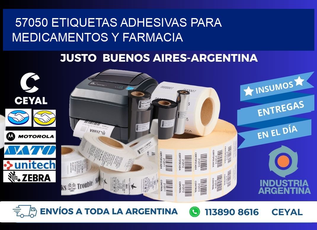 57050 Etiquetas adhesivas para medicamentos y farmacia