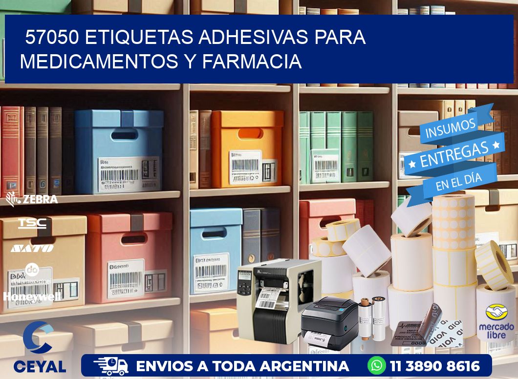 57050 Etiquetas adhesivas para medicamentos y farmacia