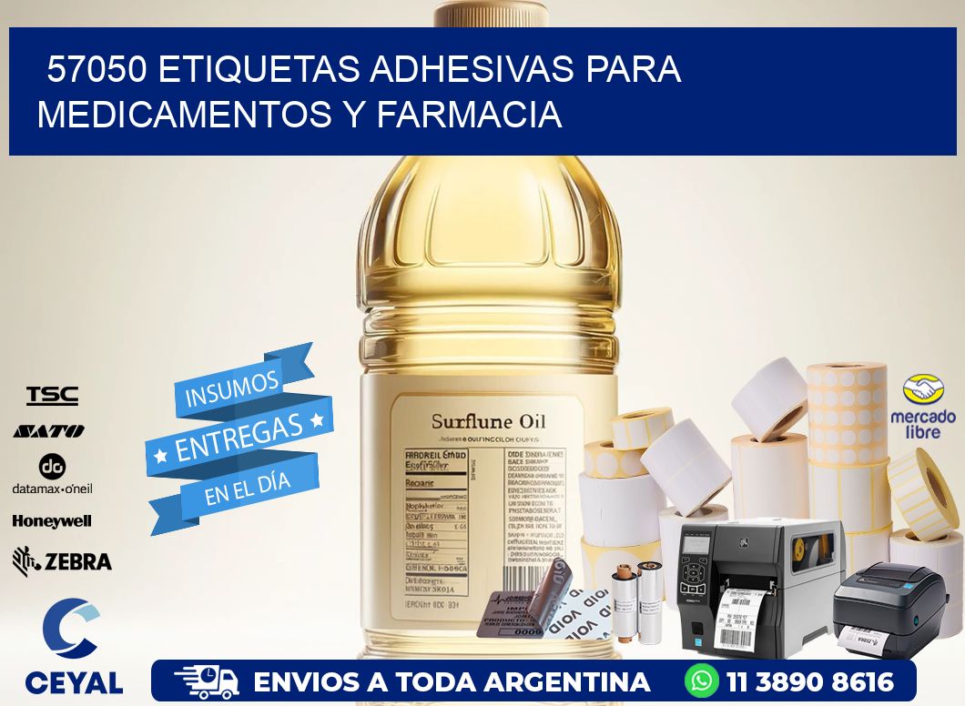 57050 Etiquetas adhesivas para medicamentos y farmacia