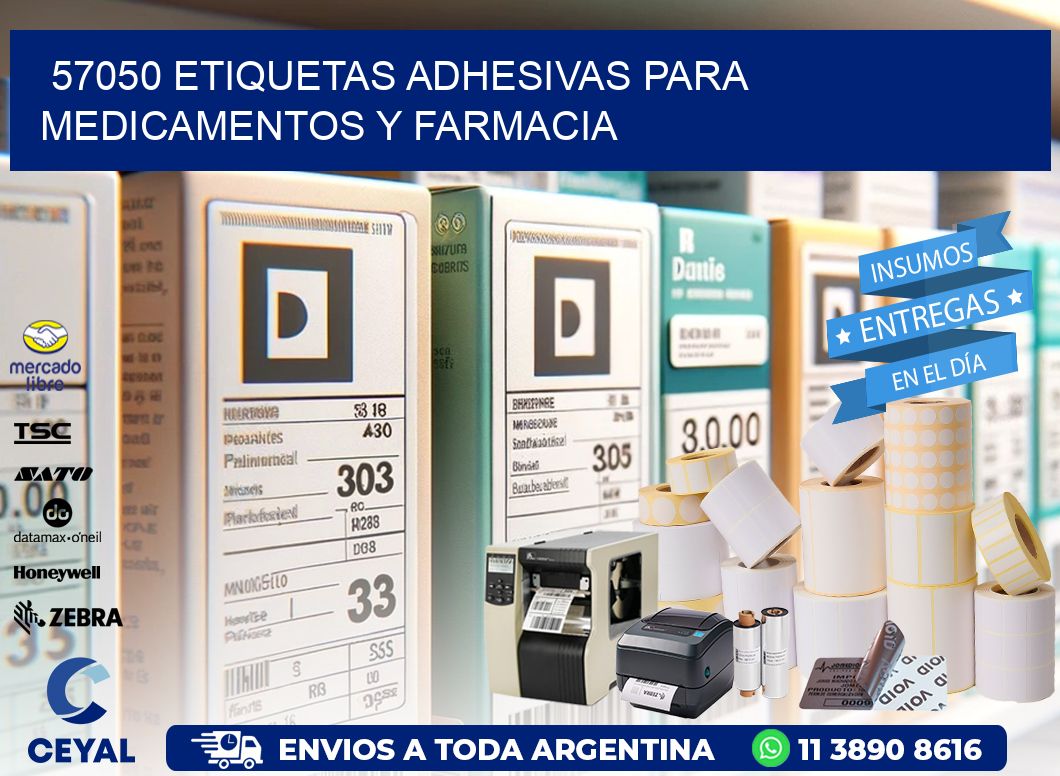 57050 Etiquetas adhesivas para medicamentos y farmacia