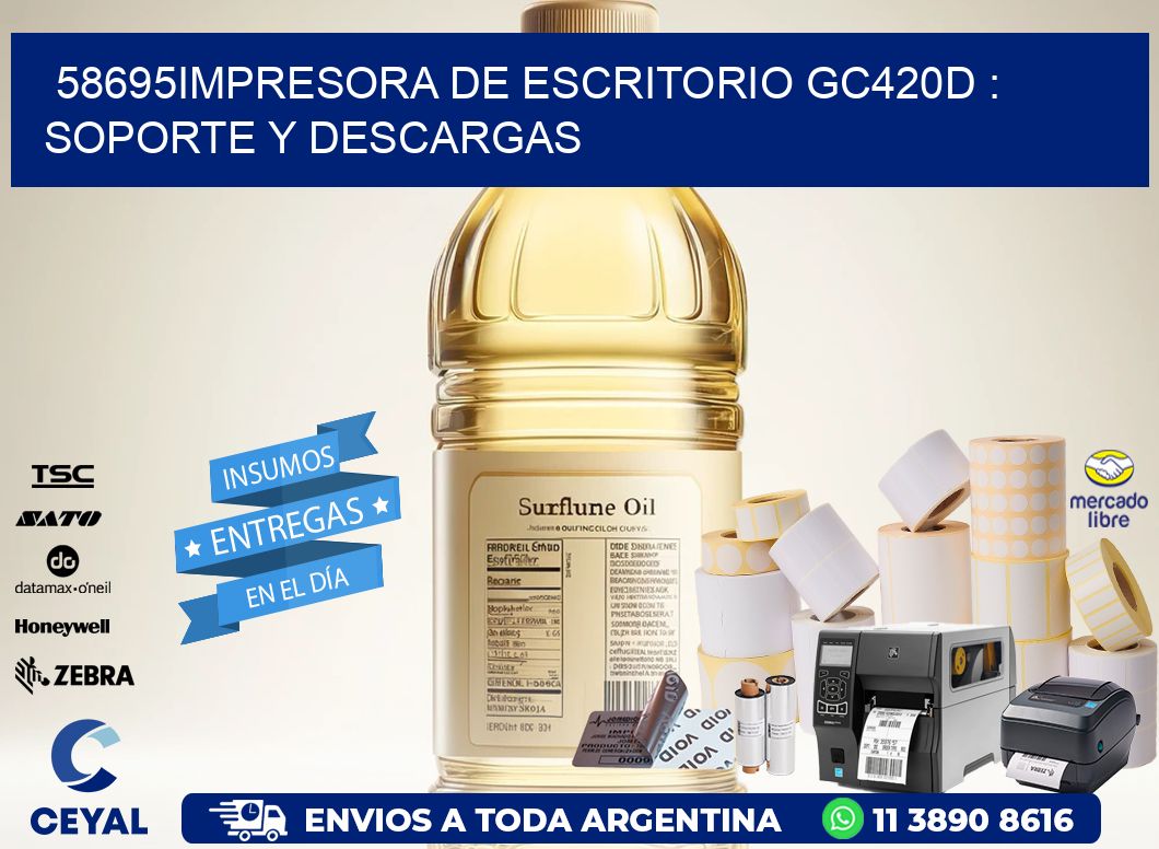 58695impresora de escritorio GC420d : Soporte y descargas