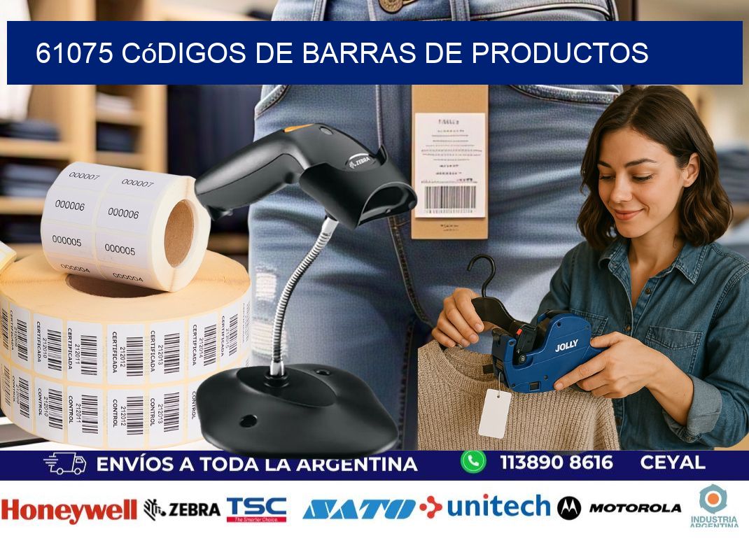 61075 Códigos de barras de productos