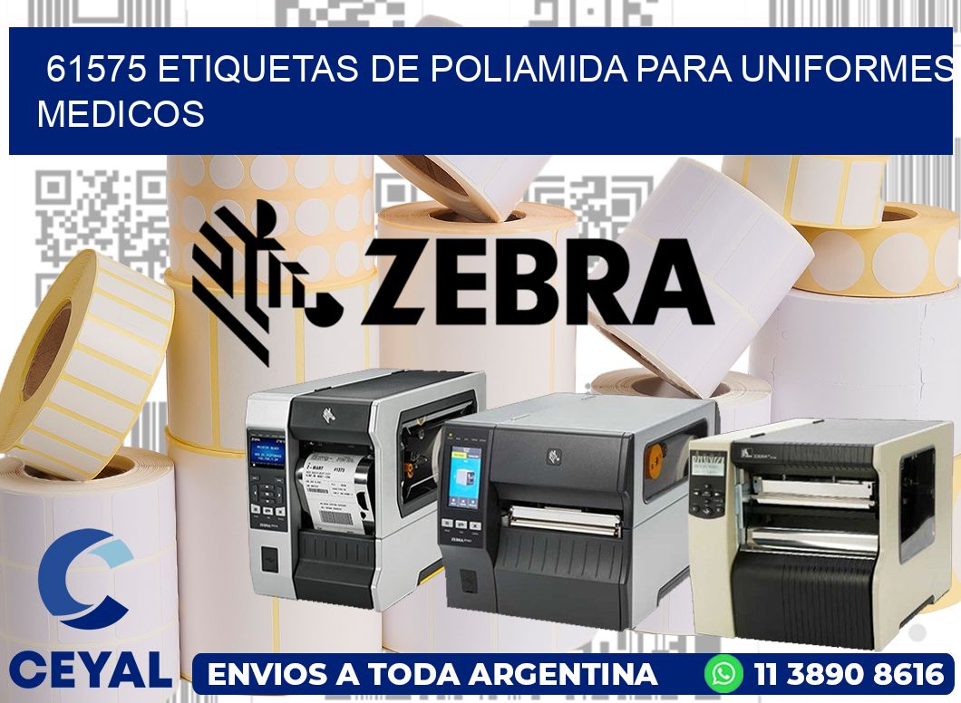 61575 Etiquetas de poliamida para uniformes medicos