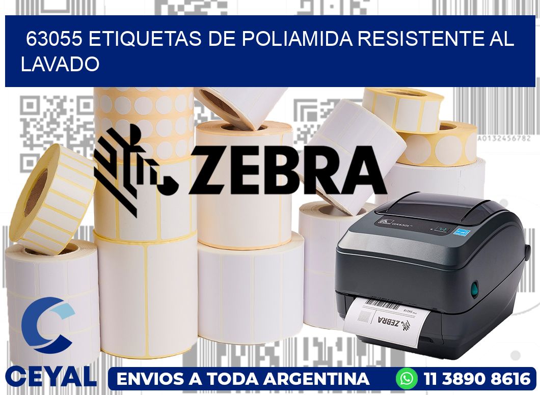 63055 Etiquetas de poliamida resistente al lavado