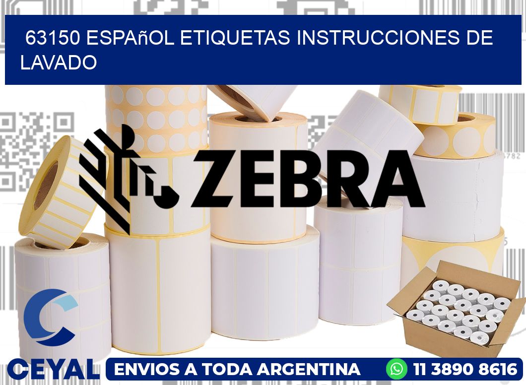 63150 español etiquetas instrucciones de lavado