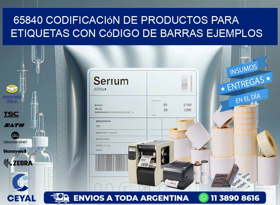 65840 Codificación de productos para etiquetas con código de barras ejemplos