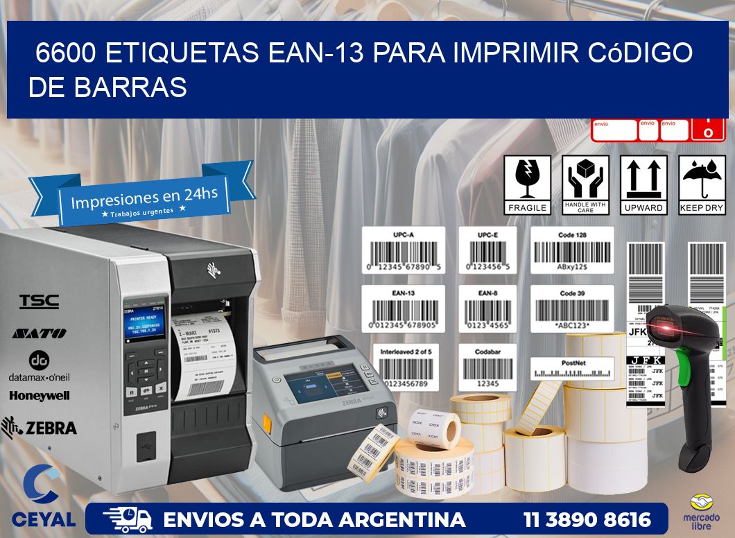 6600 etiquetas ean-13 para imprimir código  de barras