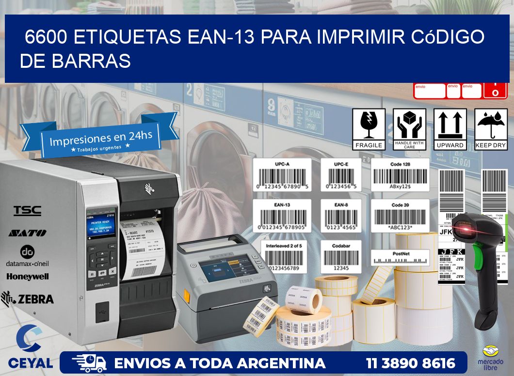 6600 etiquetas ean-13 para imprimir código  de barras