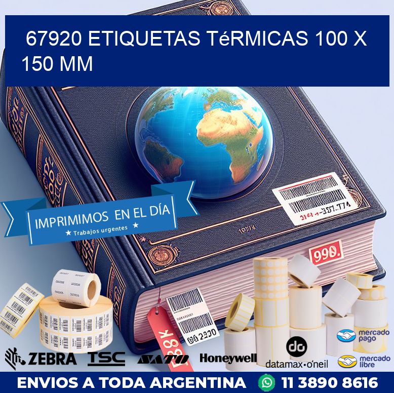 67920 Etiquetas Térmicas 100 X 150 Mm