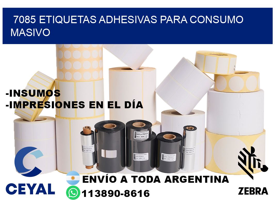 7085 Etiquetas adhesivas para consumo masivo