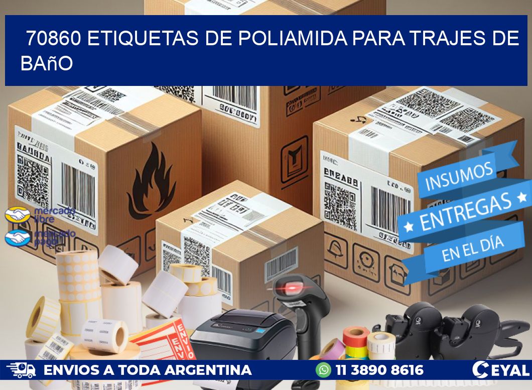 70860 etiquetas de poliamida para trajes de baño