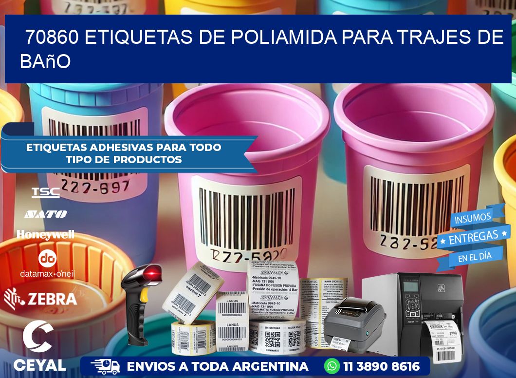 70860 etiquetas de poliamida para trajes de baño
