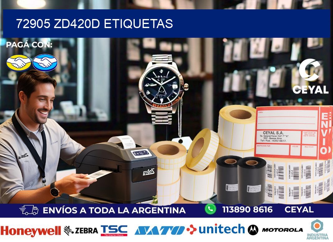 72905 ZD420d etiquetas