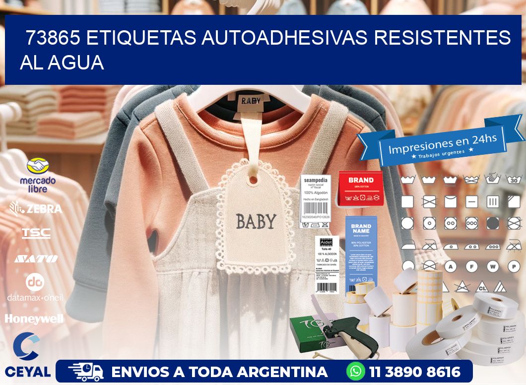73865 etiquetas autoadhesivas resistentes al agua