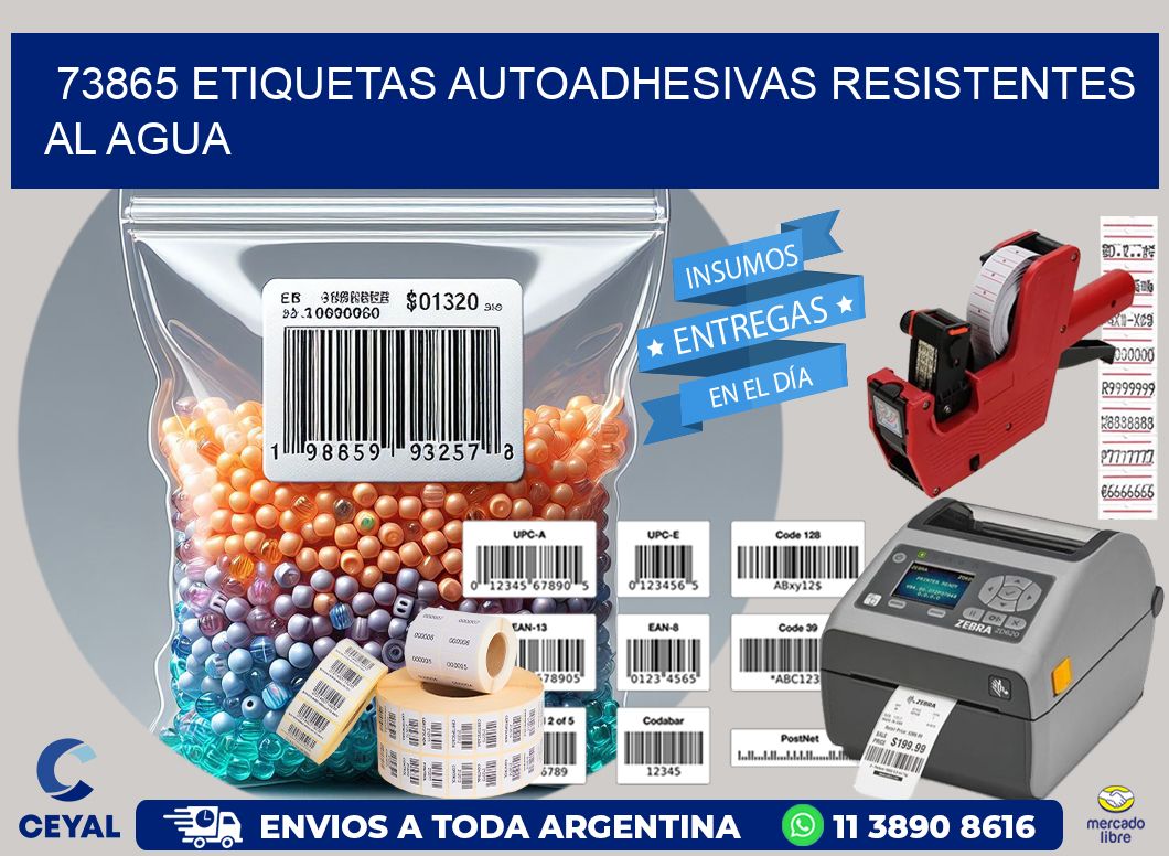 73865 etiquetas autoadhesivas resistentes al agua