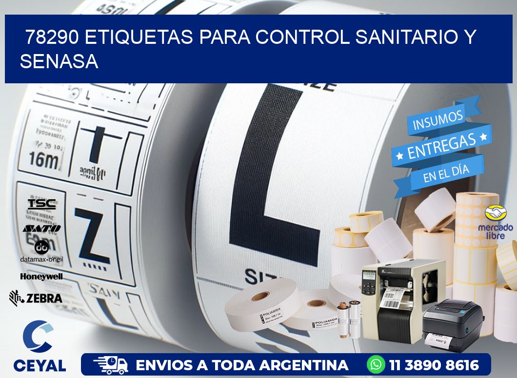 78290 etiquetas para control sanitario y SENASA
