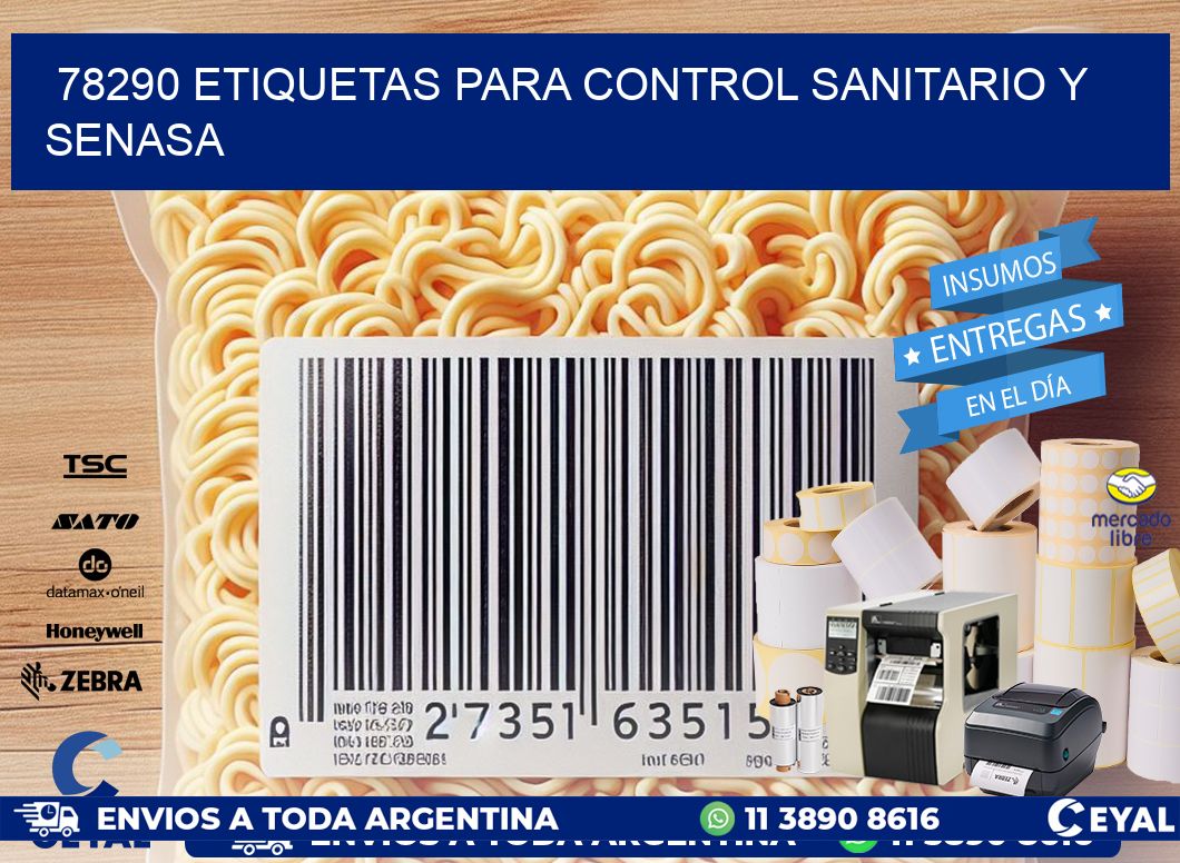 78290 etiquetas para control sanitario y SENASA