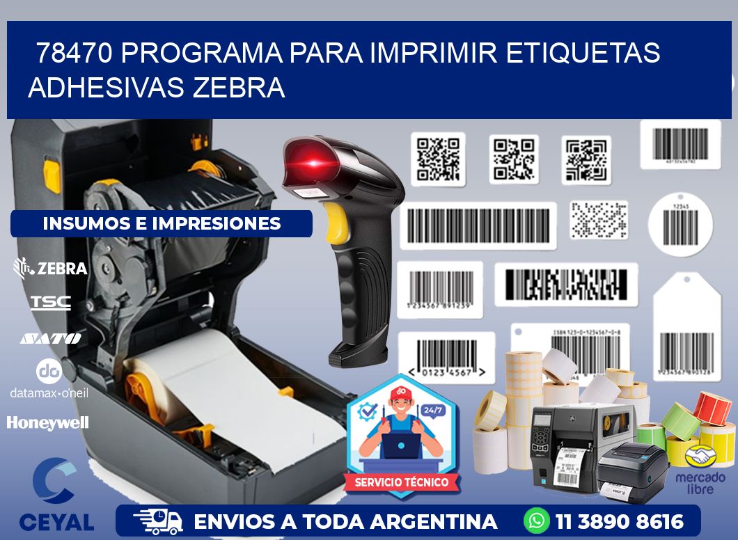 78470 Programa para imprimir etiquetas adhesivas zebra