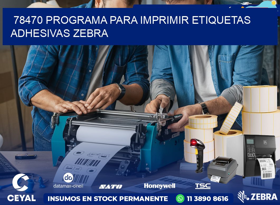 78470 Programa para imprimir etiquetas adhesivas zebra
