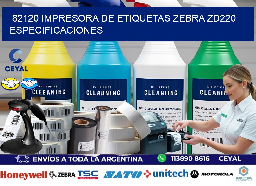 82120 impresora de etiquetas Zebra ZD220 especificaciones