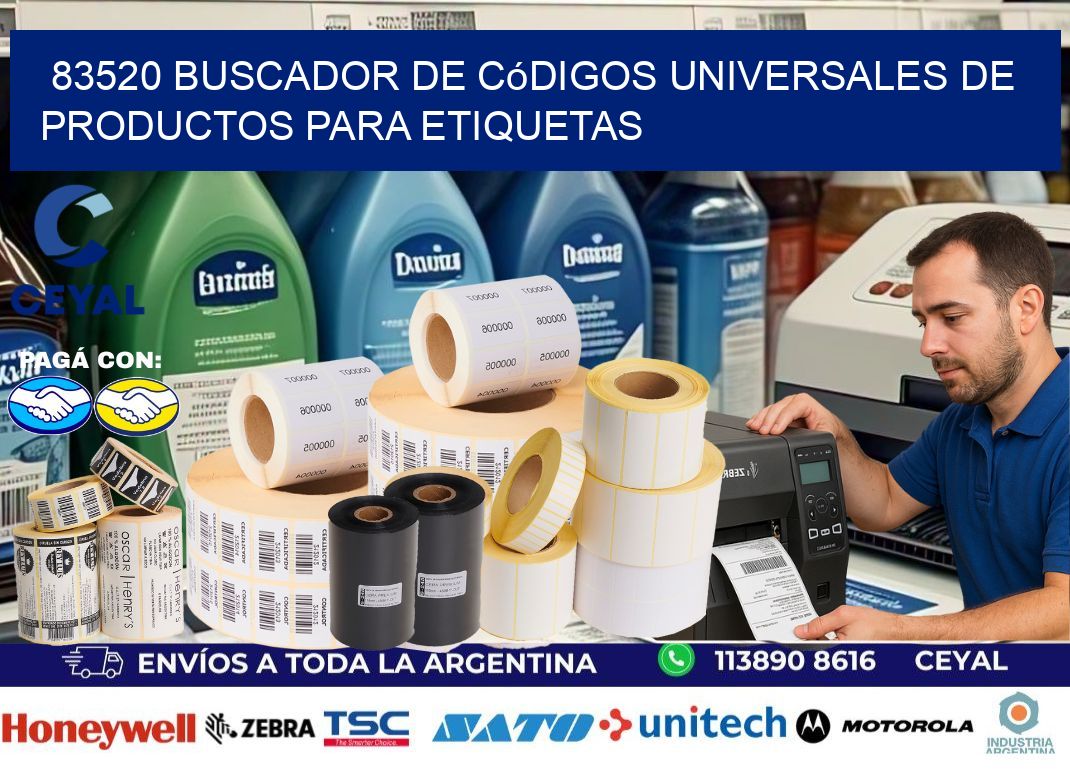 83520 Buscador de códigos universales de productos para etiquetas