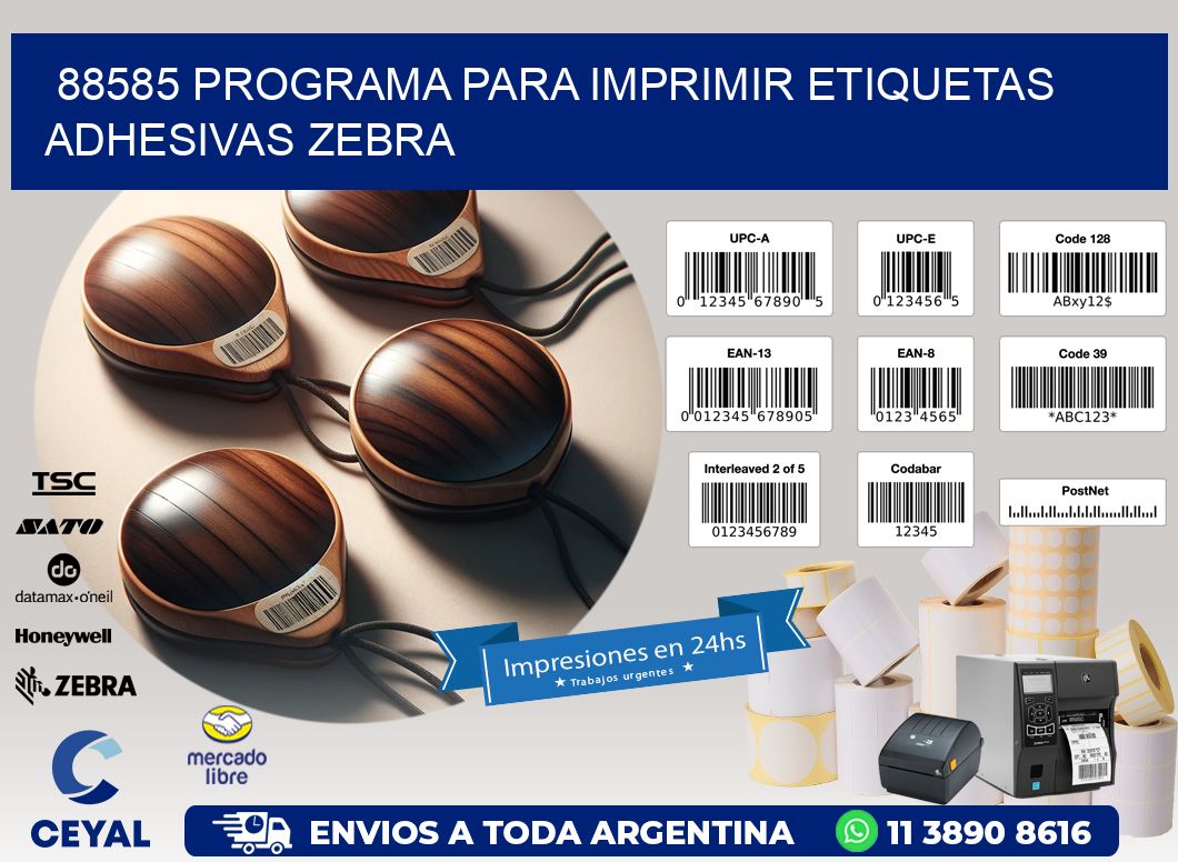 88585 Programa para imprimir etiquetas adhesivas zebra