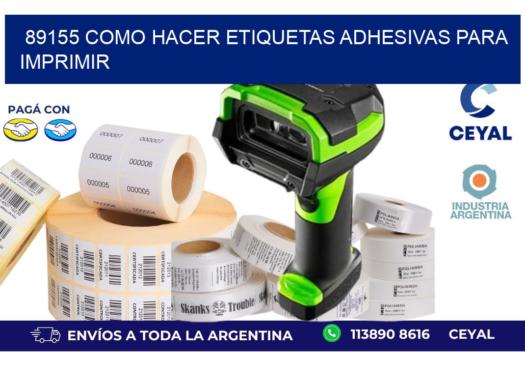89155 Como hacer etiquetas adhesivas para imprimir
