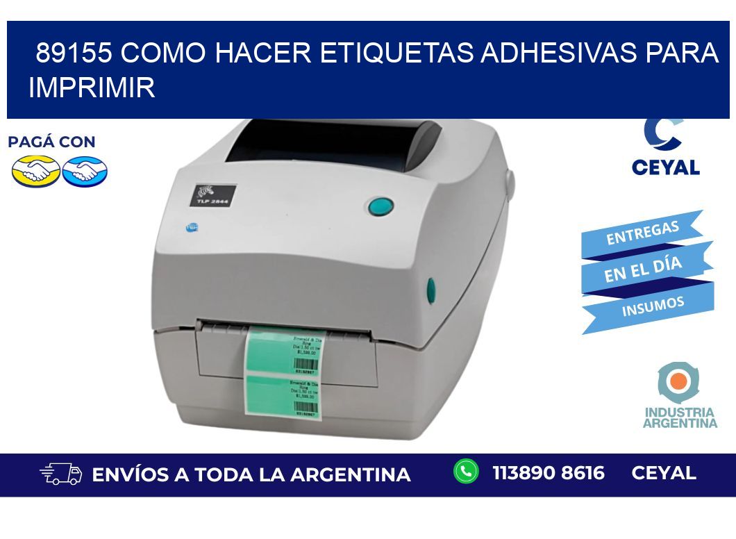 89155 Como hacer etiquetas adhesivas para imprimir