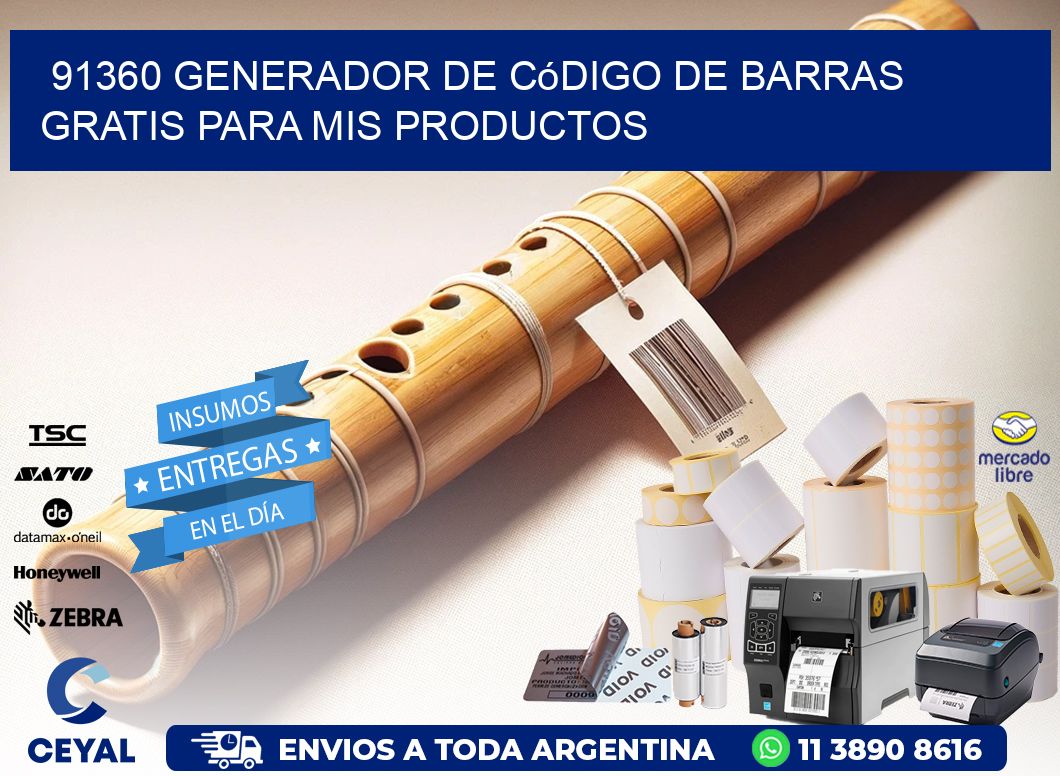 91360 Generador de código de barras gratis para mis productos