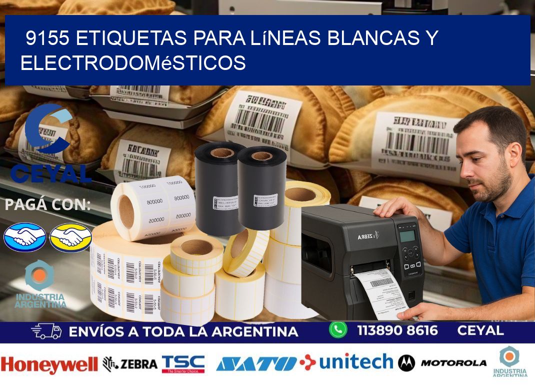 9155 Etiquetas para líneas blancas y electrodomésticos