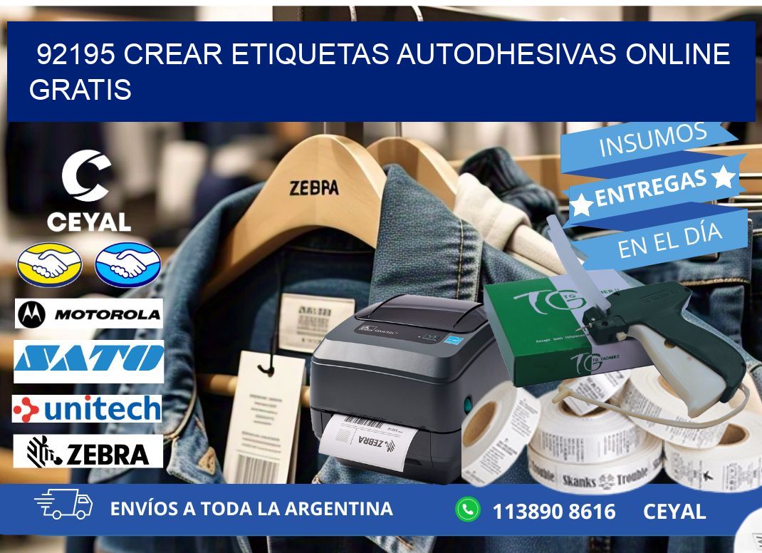 92195 Crear etiquetas autodhesivas online gratis