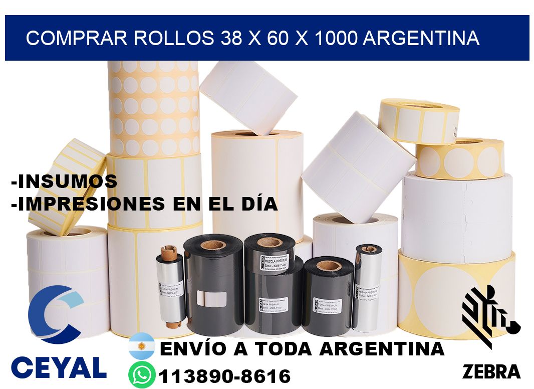 Comprar Rollos 38 x 60 x 1000 argentina