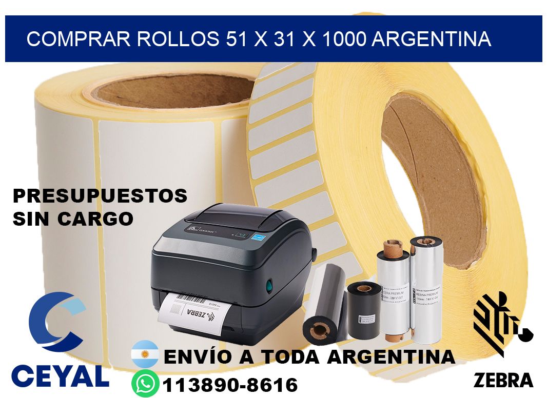 Comprar Rollos 51 x 31 x 1000 argentina