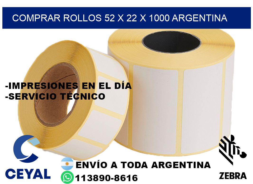 Comprar Rollos 52 x 22 x 1000 argentina