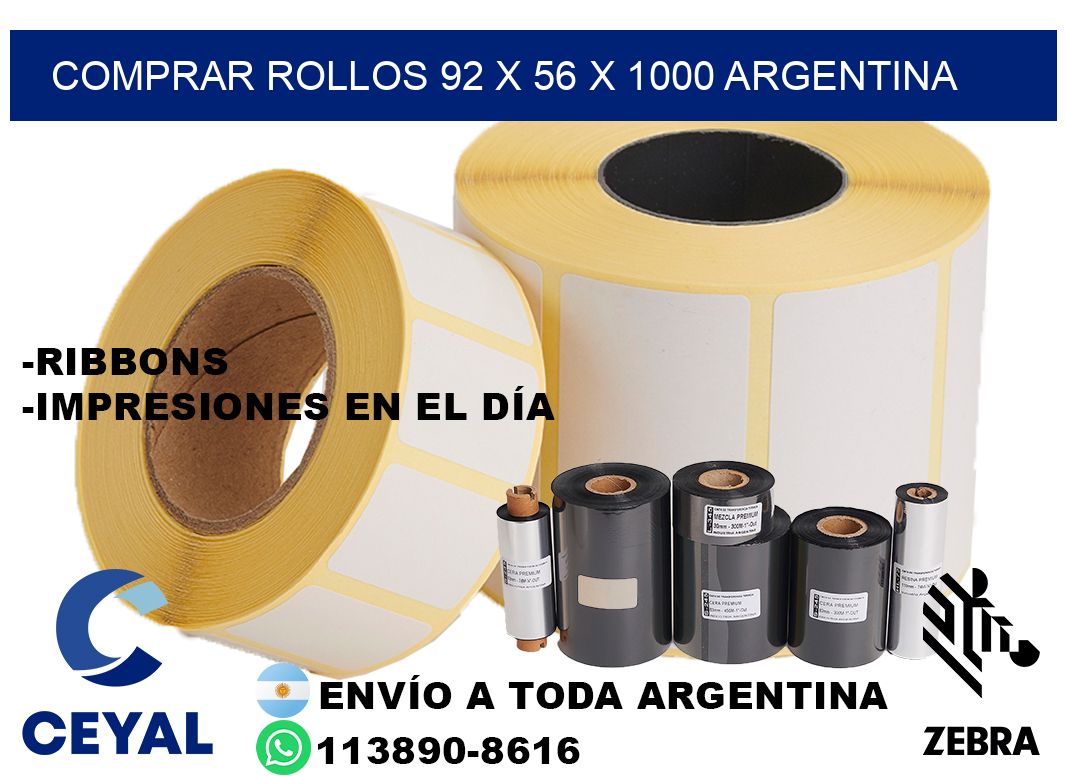 Comprar Rollos 92 x 56 x 1000 argentina