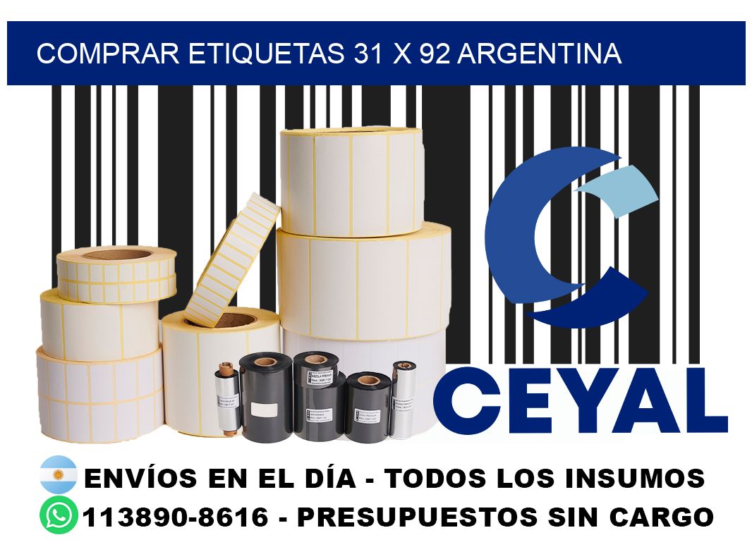 Comprar etiquetas 31 x 92 argentina