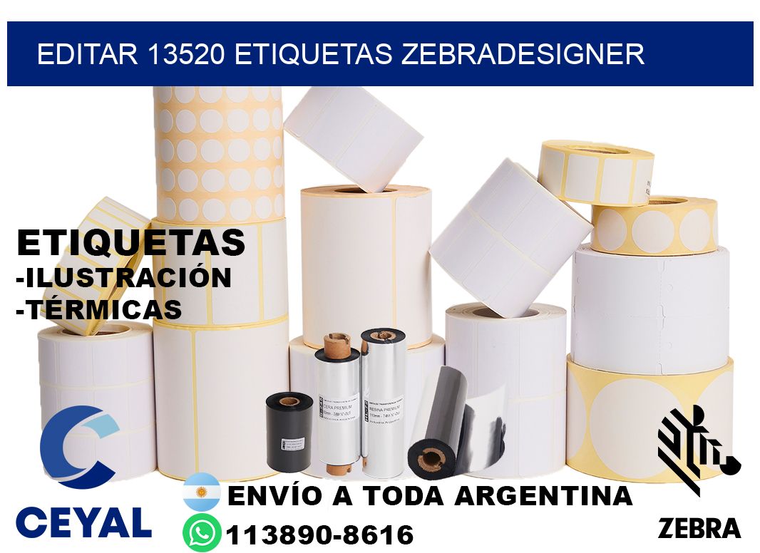 EDITAR 13520 ETIQUETAS ZEBRADESIGNER