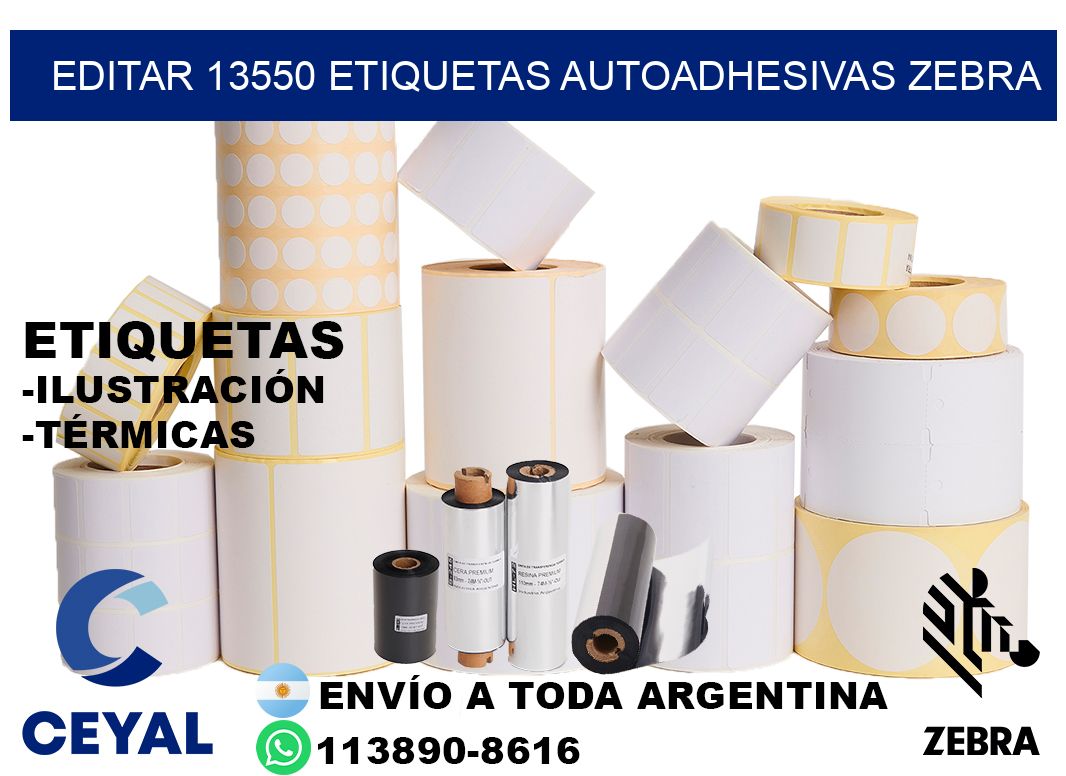 EDITAR 13550 ETIQUETAS AUTOADHESIVAS ZEBRA