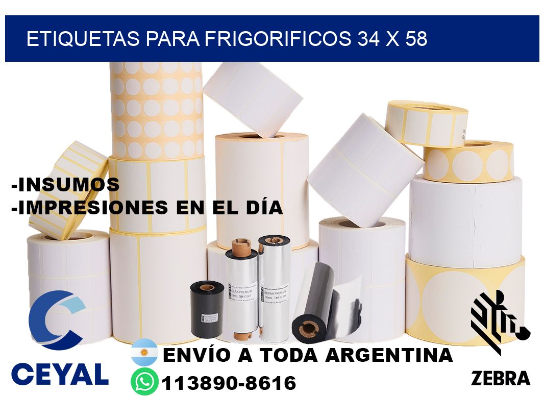 ETIQUETAS PARA FRIGORIFICOS 34 x 58