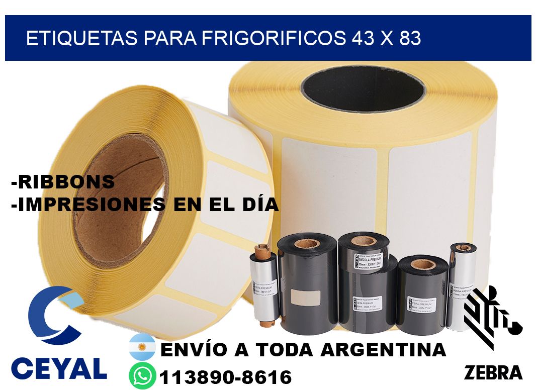 ETIQUETAS PARA FRIGORIFICOS 43 x 83