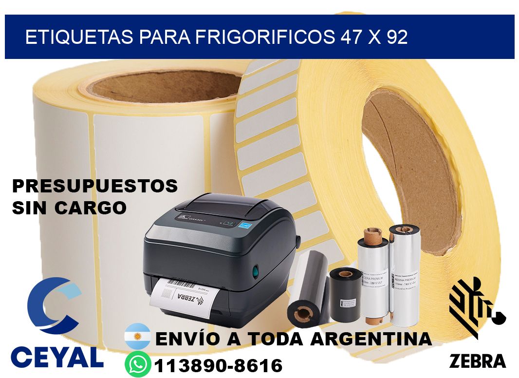 ETIQUETAS PARA FRIGORIFICOS 47 x 92