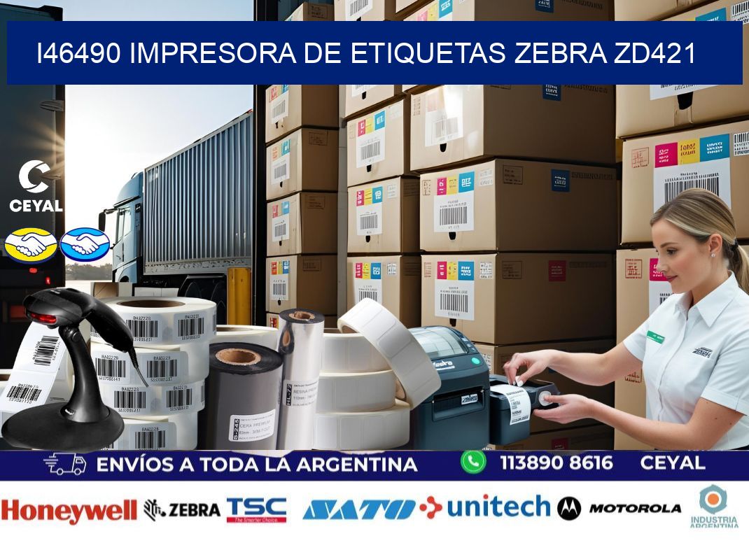I46490 impresora de etiquetas Zebra ZD421