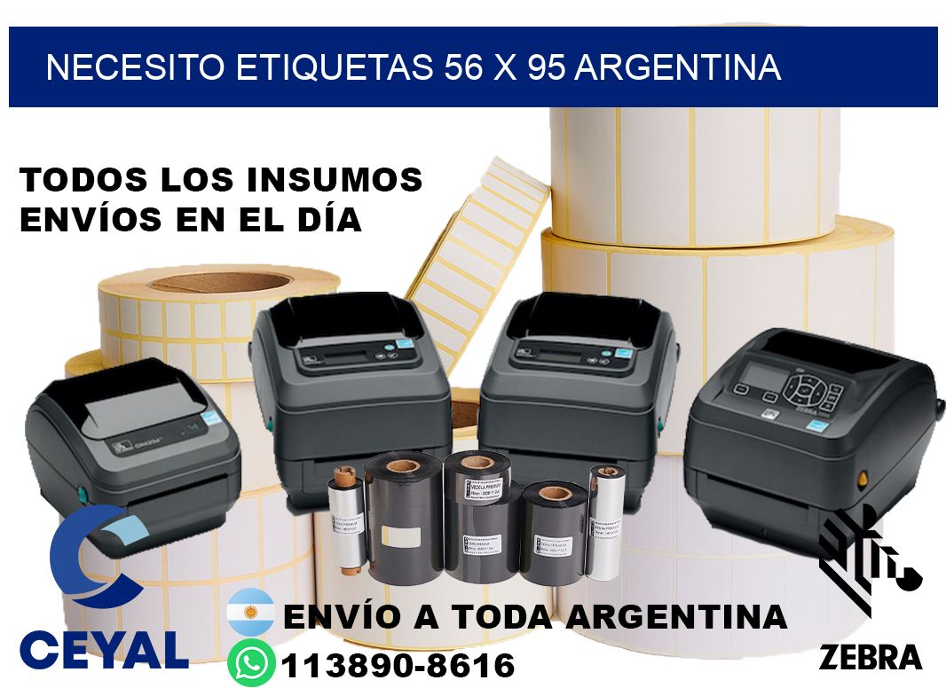 Necesito etiquetas 56 x 95 argentina