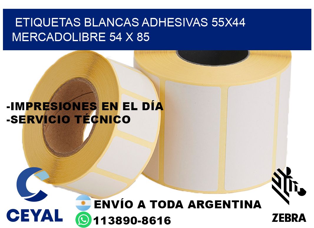 etiquetas blancas adhesivas 55x44 mercadolibre 54 x 85